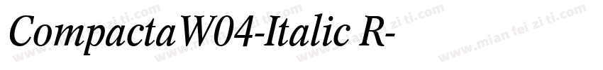 CompactaW04-Italic R字体转换